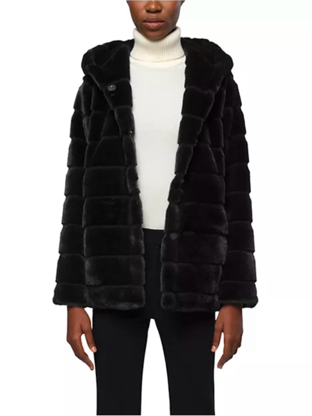 Apparis Goldy Faux Fur Hooded Short Coat size XS